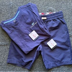 Vineyard Vines for Target Boys Navy Blue Tee and Shorts Set